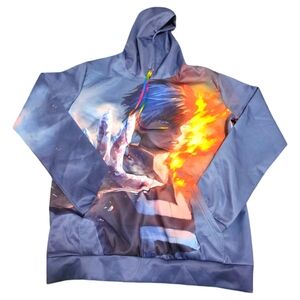 Anime Bakugou Katsuki Men's Sz XL Pullover All over Print Hoodie